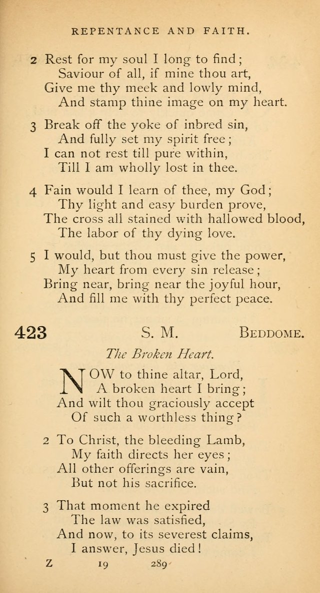 The Voice of Praise: a collection of hymns for the use of the Methodist Church page 289