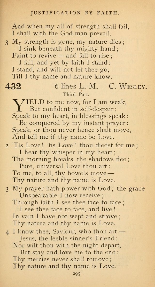 The Voice of Praise: a collection of hymns for the use of the Methodist Church page 295