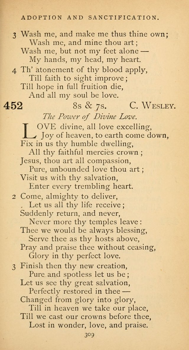 The Voice of Praise: a collection of hymns for the use of the Methodist Church page 309