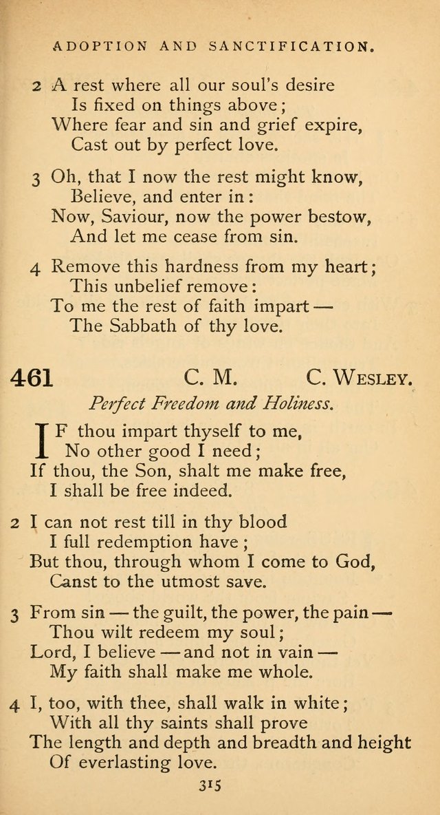 The Voice of Praise: a collection of hymns for the use of the Methodist Church page 315