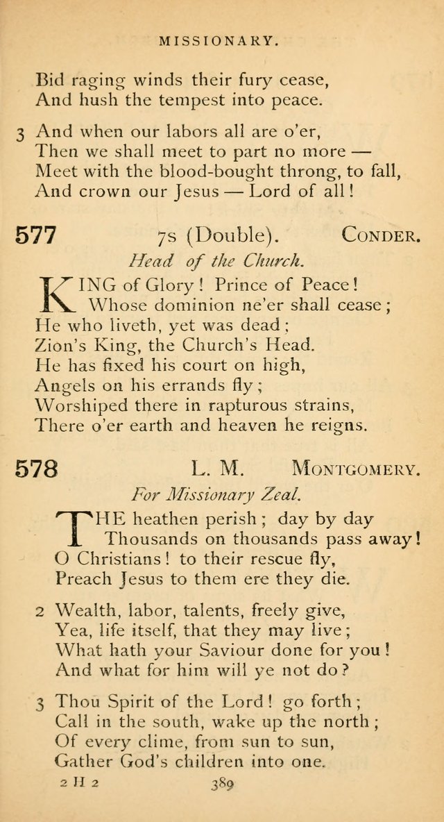 The Voice of Praise: a collection of hymns for the use of the Methodist Church page 389