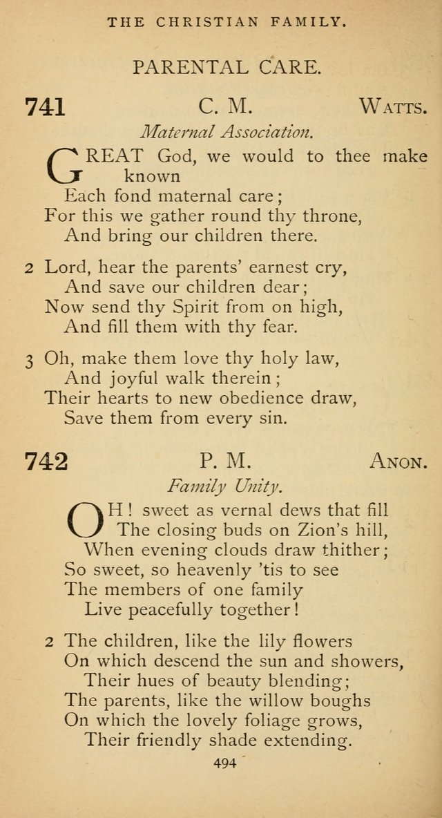 The Voice of Praise: a collection of hymns for the use of the Methodist Church page 494