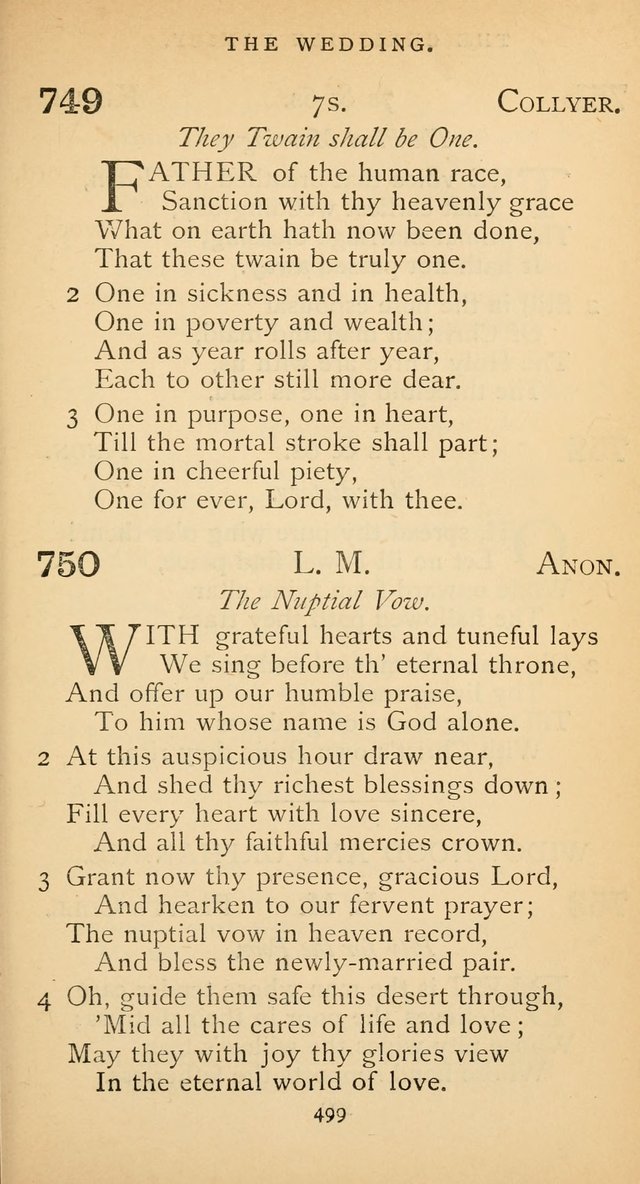 The Voice of Praise: a collection of hymns for the use of the Methodist Church page 499