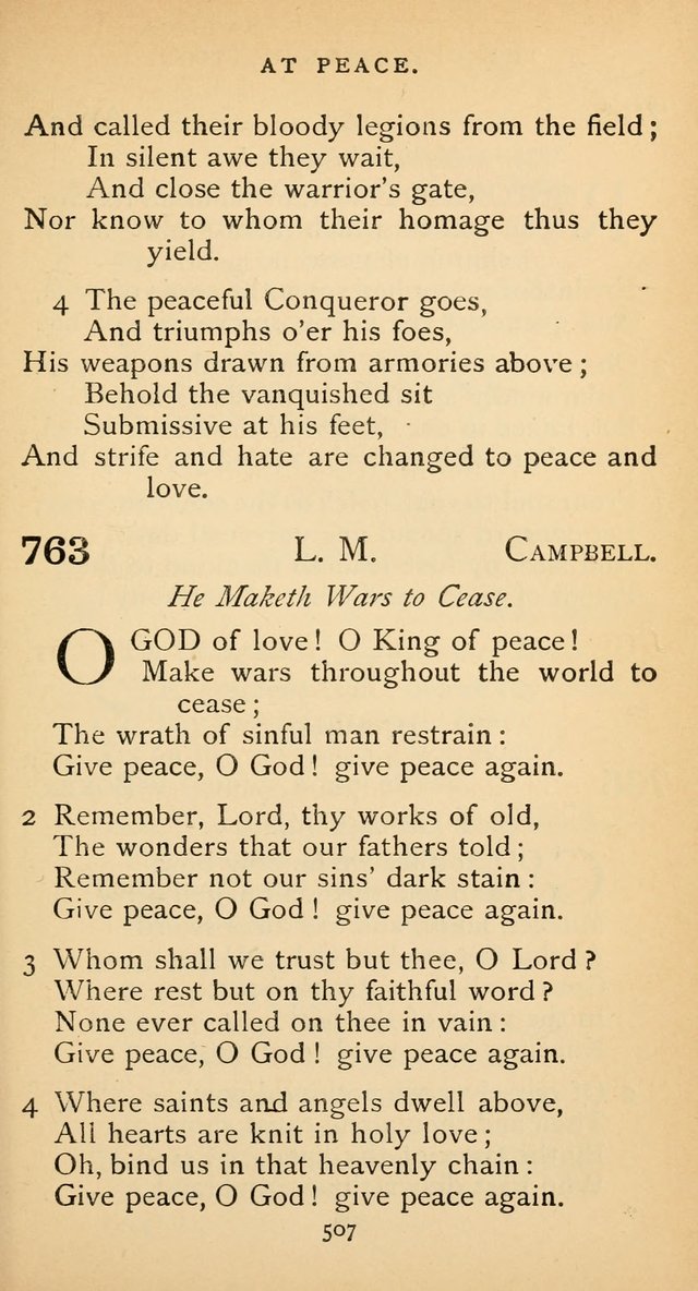 The Voice of Praise: a collection of hymns for the use of the Methodist Church page 507