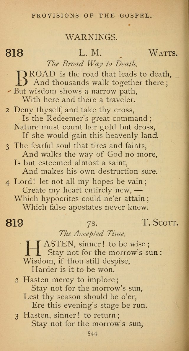 The Voice of Praise: a collection of hymns for the use of the Methodist Church page 544