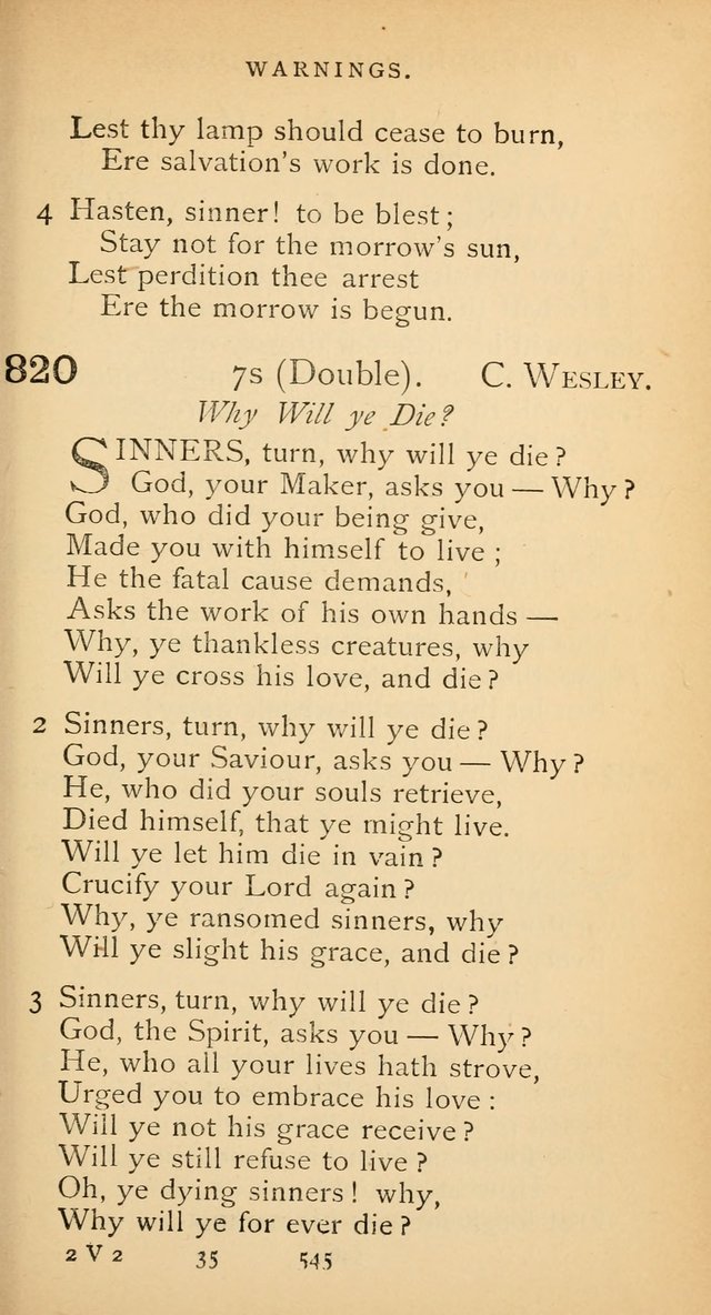 The Voice of Praise: a collection of hymns for the use of the Methodist Church page 545