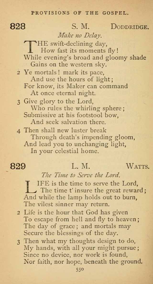 The Voice of Praise: a collection of hymns for the use of the Methodist Church page 550