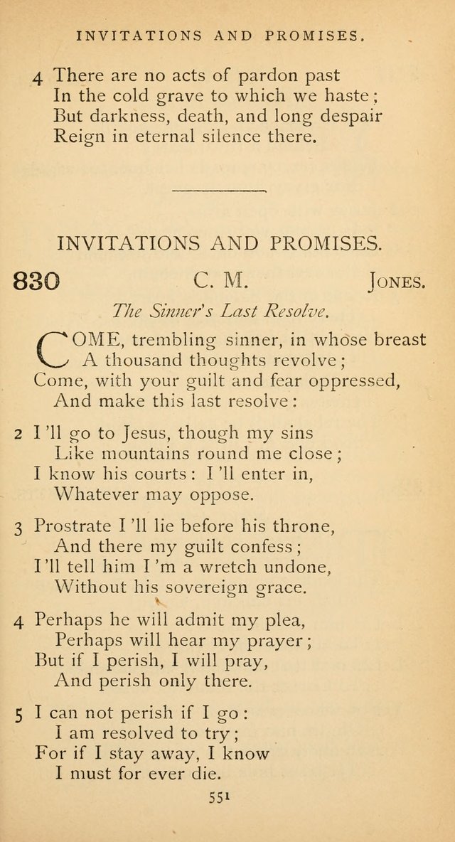 The Voice of Praise: a collection of hymns for the use of the Methodist Church page 551