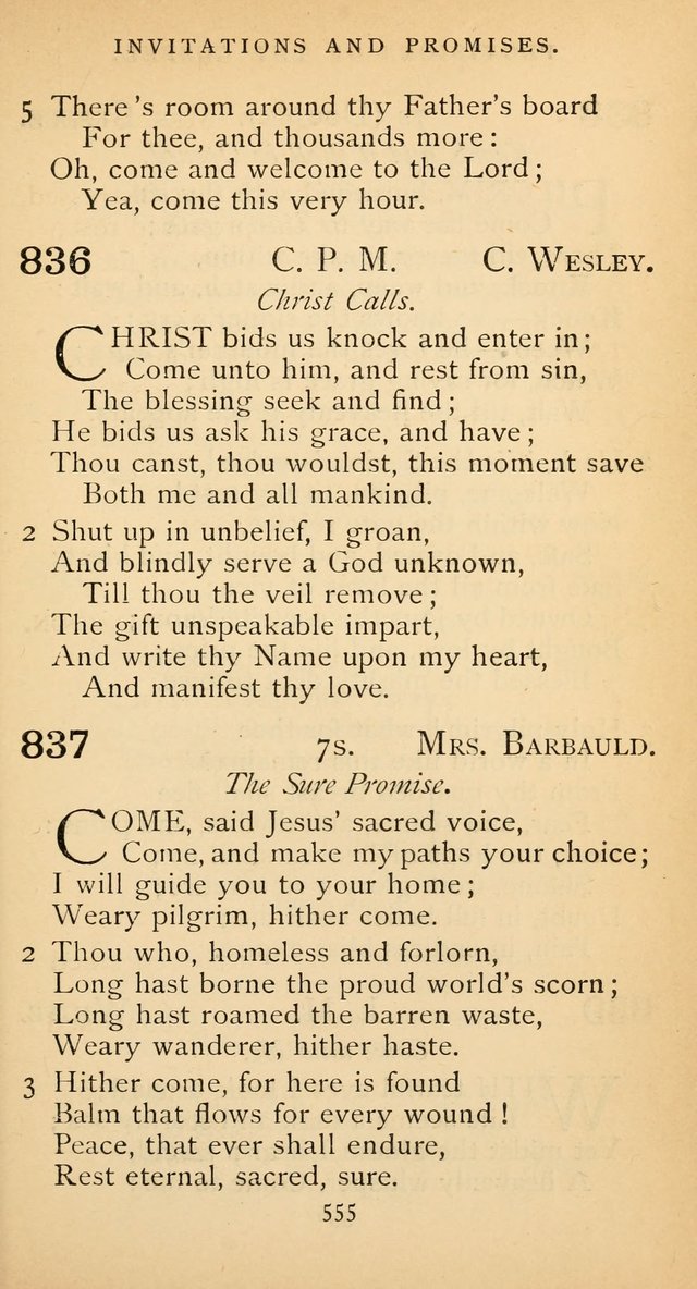 The Voice of Praise: a collection of hymns for the use of the Methodist Church page 555