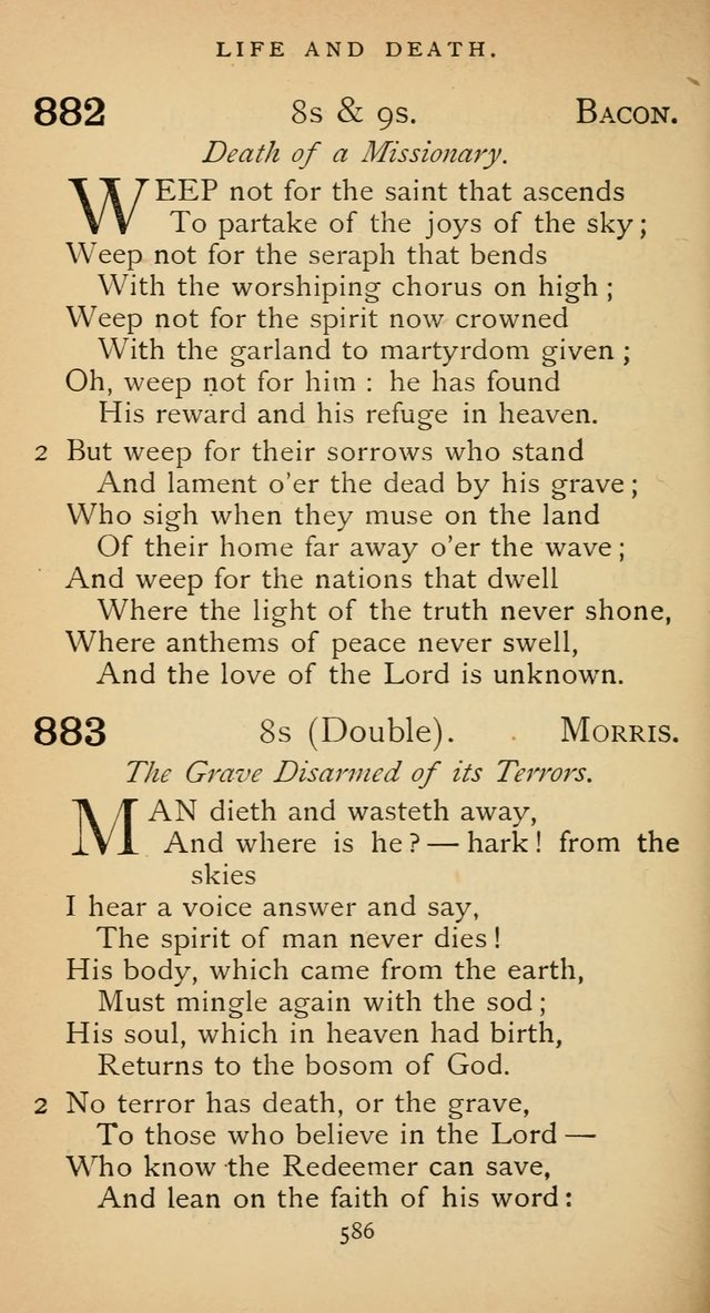 The Voice of Praise: a collection of hymns for the use of the Methodist Church page 586