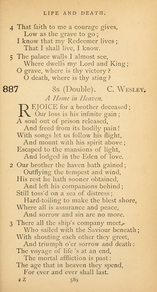 The Voice of Praise: a collection of hymns for the use of the Methodist Church page 589