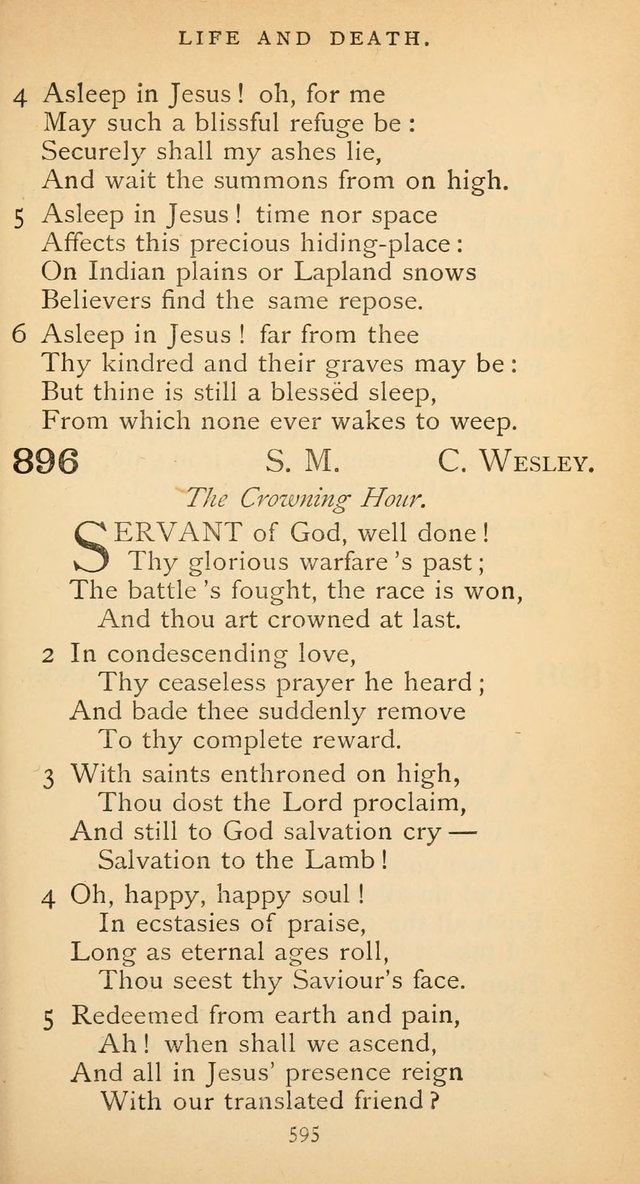 The Voice of Praise: a collection of hymns for the use of the Methodist Church page 595