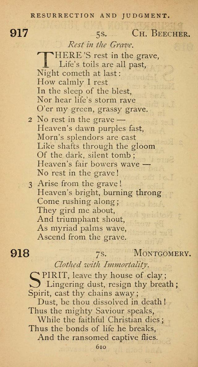 The Voice of Praise: a collection of hymns for the use of the Methodist Church page 610