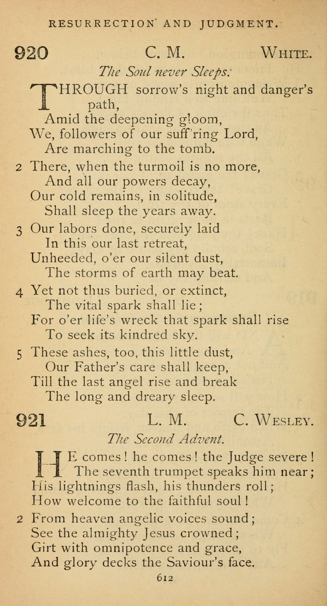 The Voice of Praise: a collection of hymns for the use of the Methodist Church page 612