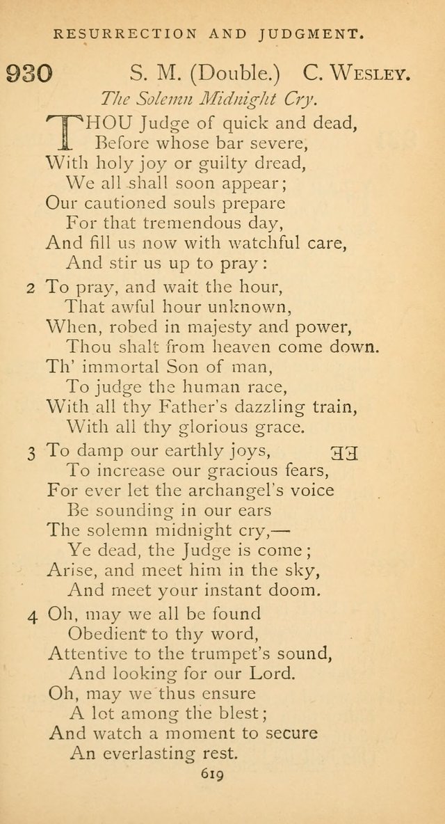 The Voice of Praise: a collection of hymns for the use of the Methodist Church page 619