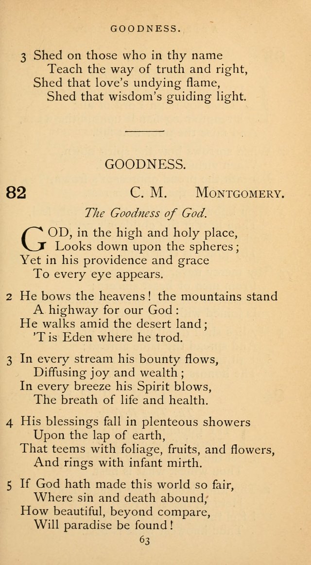 The Voice of Praise: a collection of hymns for the use of the Methodist Church page 63