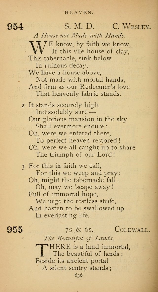 The Voice of Praise: a collection of hymns for the use of the Methodist Church page 636