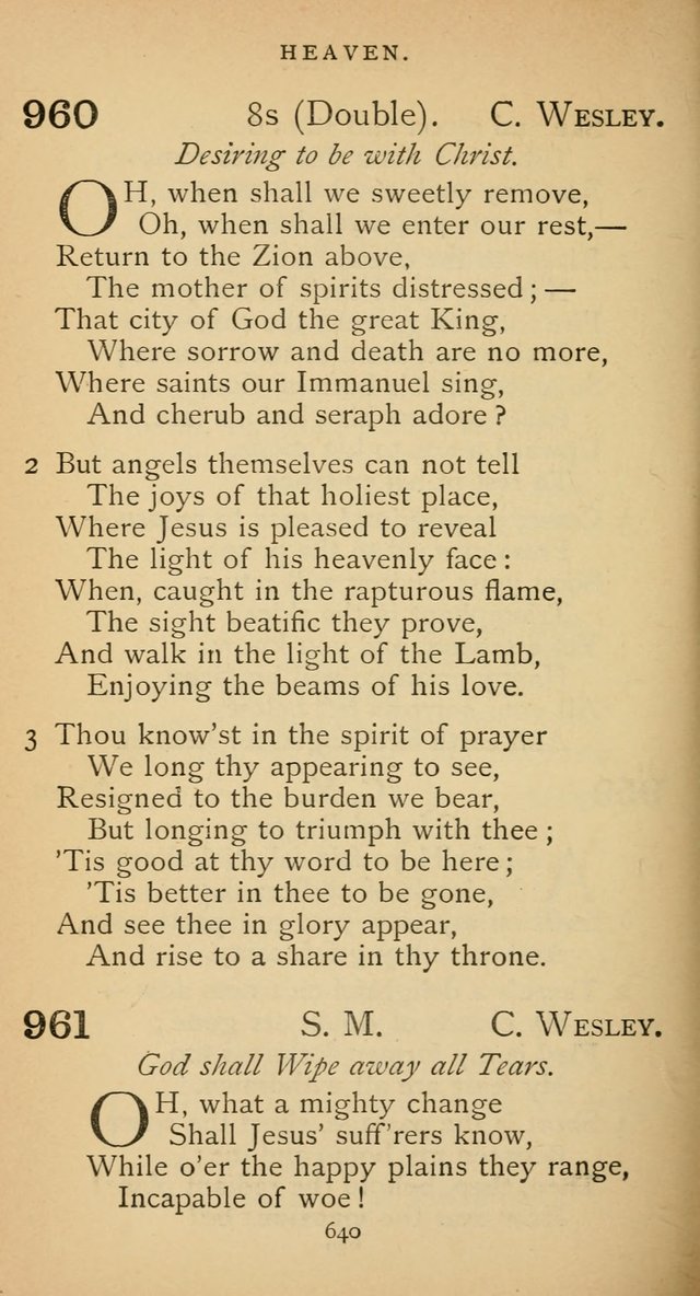 The Voice of Praise: a collection of hymns for the use of the Methodist Church page 640