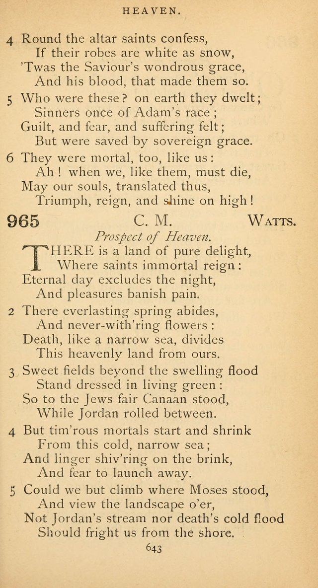 The Voice of Praise: a collection of hymns for the use of the Methodist Church page 643