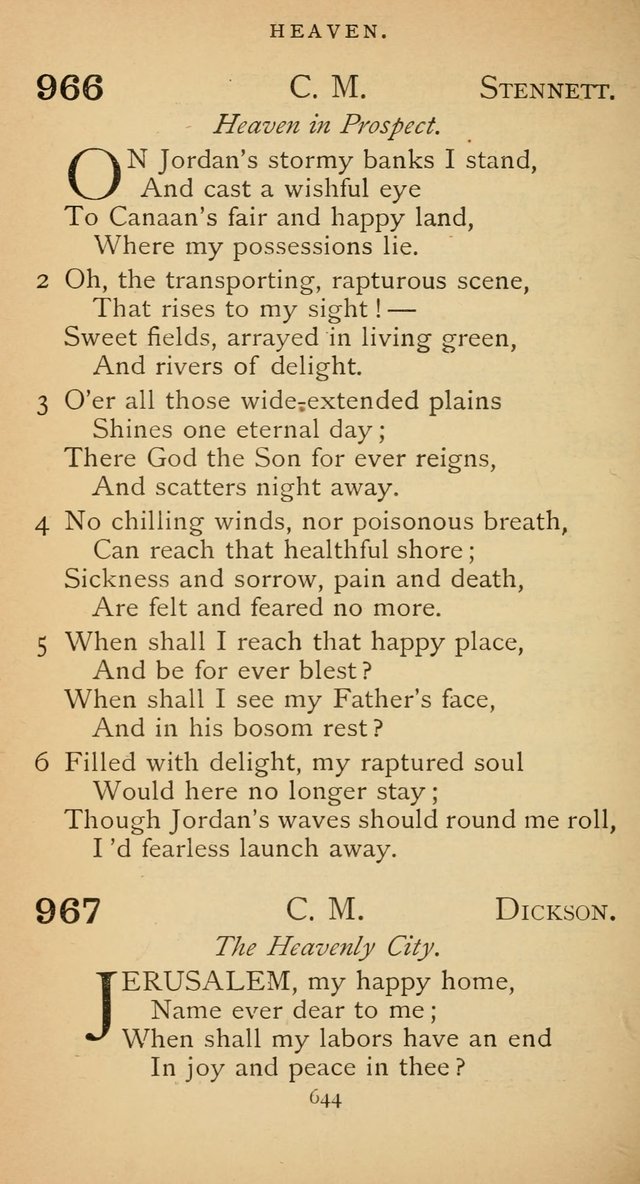 The Voice of Praise: a collection of hymns for the use of the Methodist Church page 644