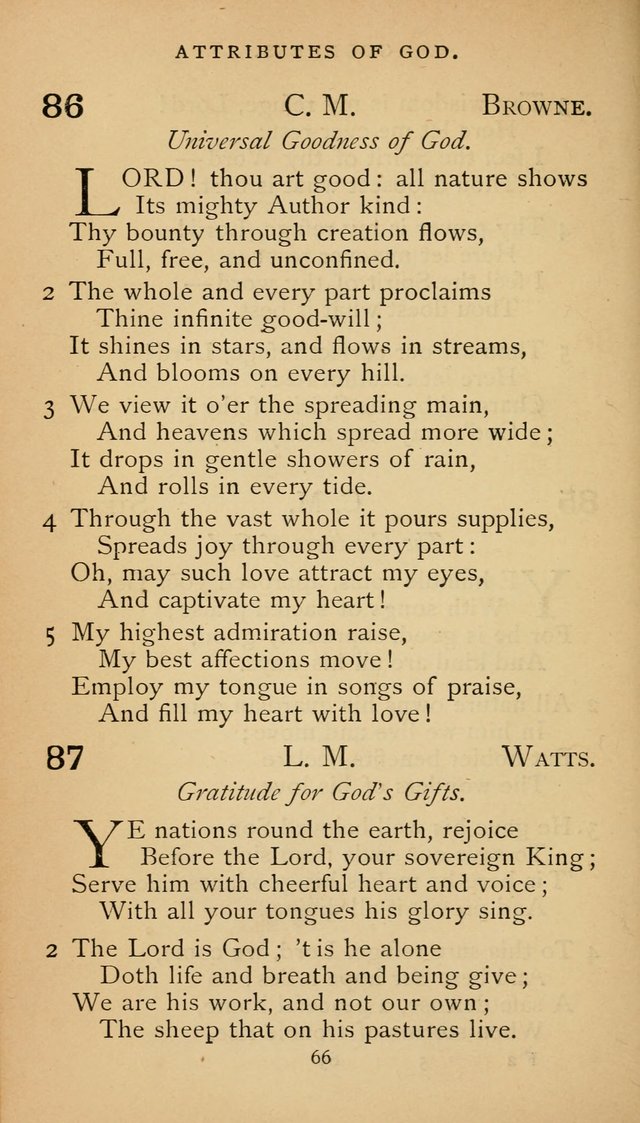 The Voice of Praise: a collection of hymns for the use of the Methodist Church page 66