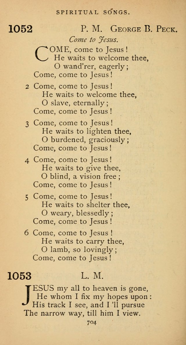 The Voice of Praise: a collection of hymns for the use of the Methodist Church page 706