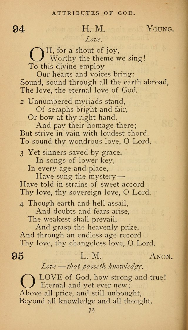 The Voice of Praise: a collection of hymns for the use of the Methodist Church page 72