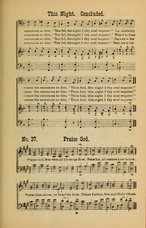 Voice of Praise: a collection of New Songs for Gospel Meetings and Sunday Schools page 37