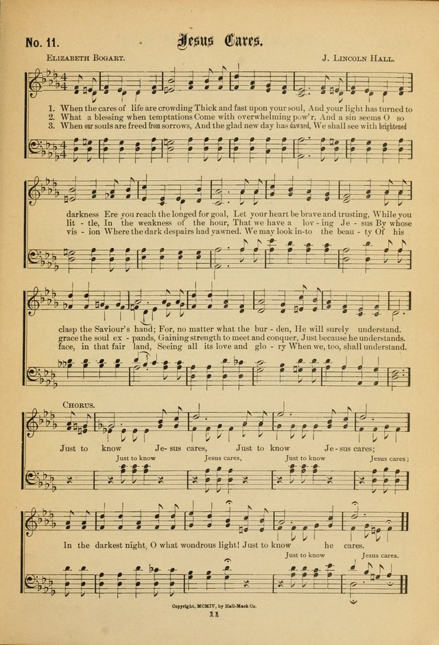 The Voice of Praise: a compilation of the very best sacred songs for use in Sunday Schools and praise services page 11