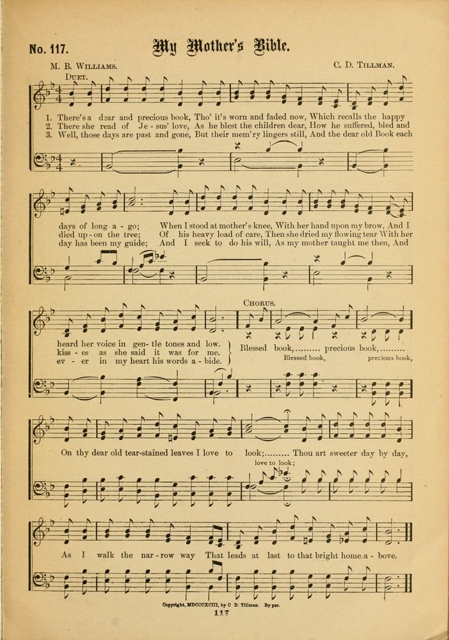 The Voice of Praise: a compilation of the very best sacred songs for use in Sunday Schools and praise services page 117