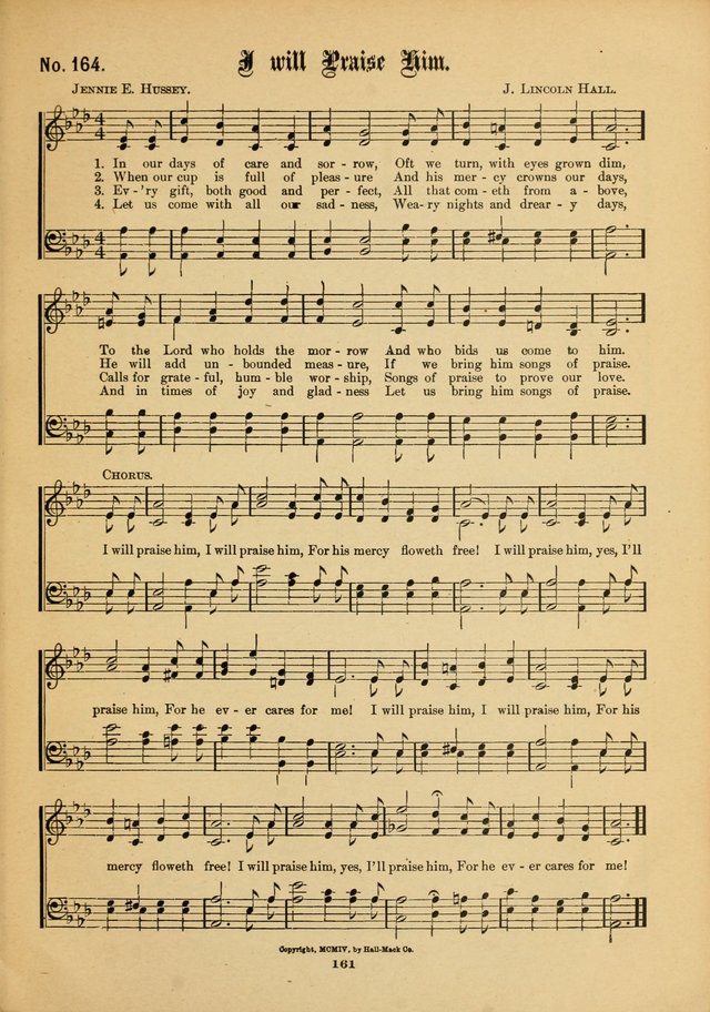 The Voice of Praise: a compilation of the very best sacred songs for use in Sunday Schools and praise services page 161