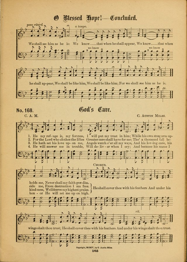 The Voice of Praise: a compilation of the very best sacred songs for use in Sunday Schools and praise services page 165