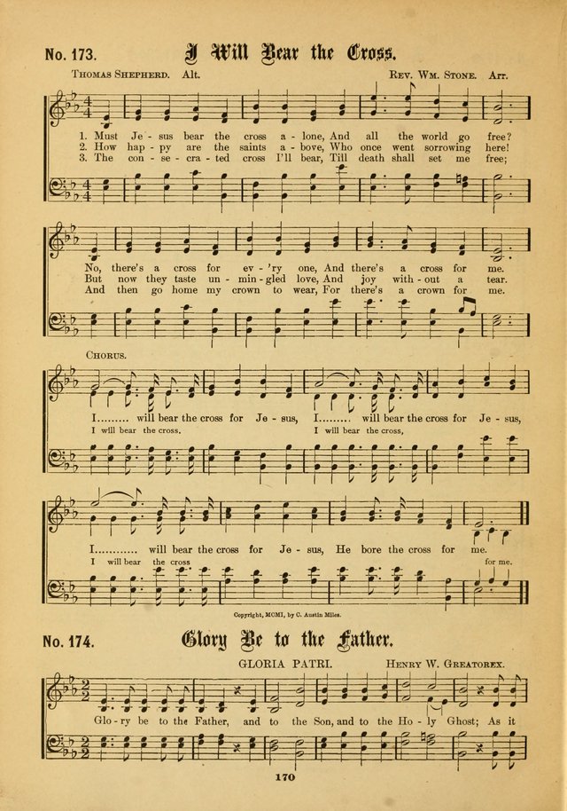 The Voice of Praise: a compilation of the very best sacred songs for use in Sunday Schools and praise services page 170