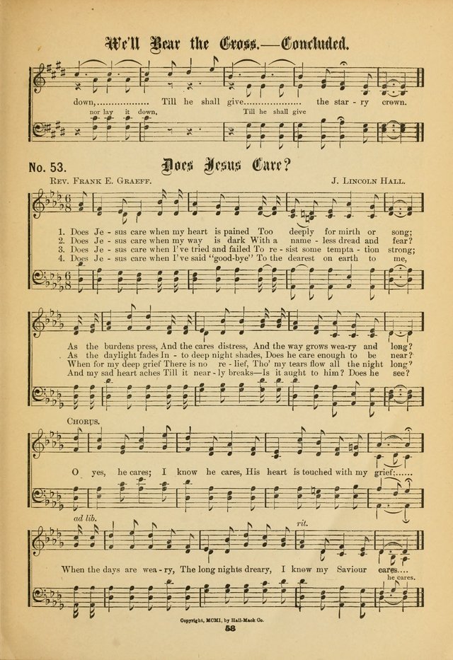 The Voice of Praise: a compilation of the very best sacred songs for use in Sunday Schools and praise services page 53