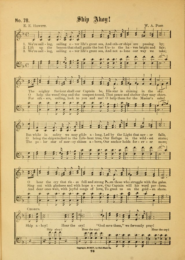 The Voice of Praise: a compilation of the very best sacred songs for use in Sunday Schools and praise services page 78