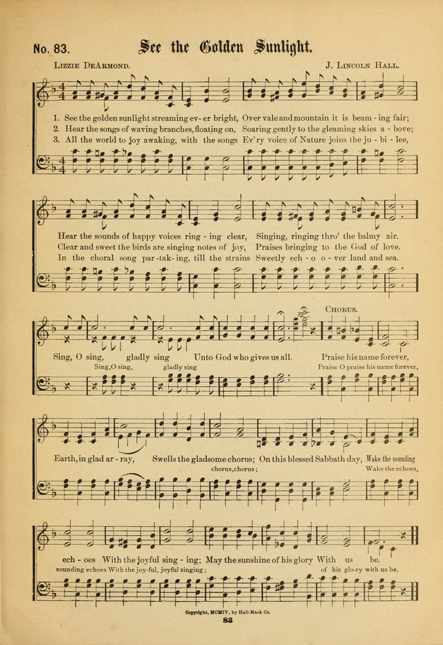 The Voice of Praise: a compilation of the very best sacred songs for use in Sunday Schools and praise services page 83