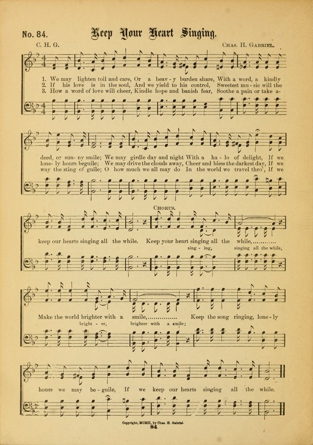 The Voice of Praise: a compilation of the very best sacred songs for use in Sunday Schools and praise services page 84