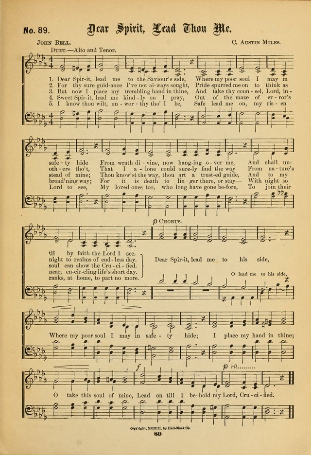 The Voice of Praise: a compilation of the very best sacred songs for use in Sunday Schools and praise services page 89