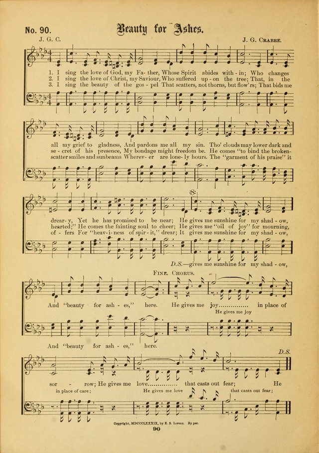 The Voice of Praise: a compilation of the very best sacred songs for use in Sunday Schools and praise services page 90