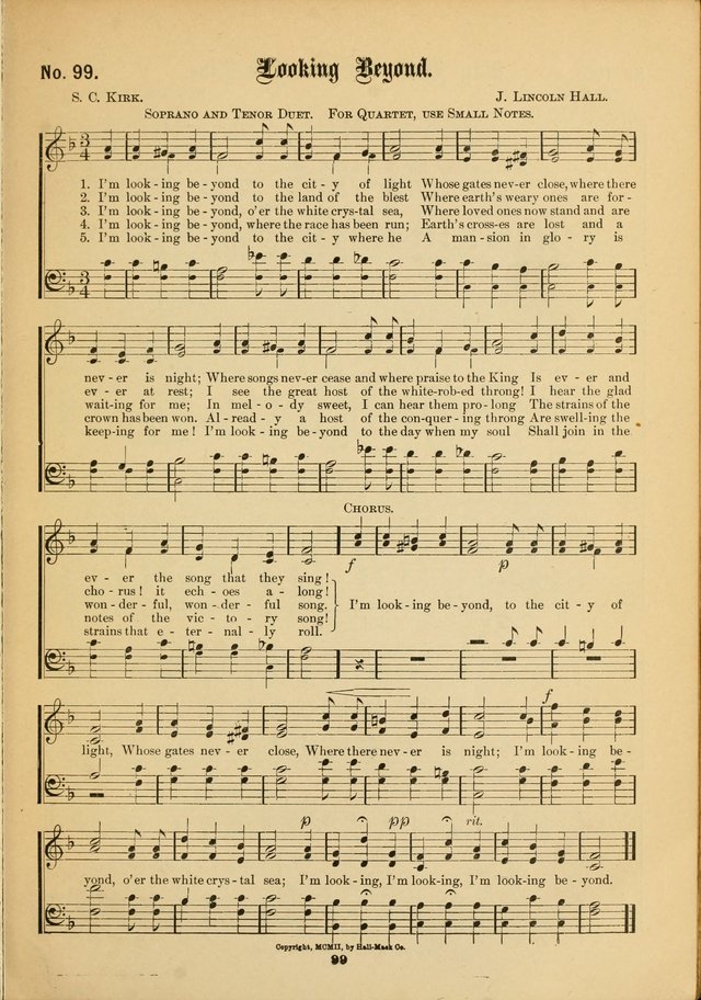 The Voice of Praise: a compilation of the very best sacred songs for use in Sunday Schools and praise services page 99