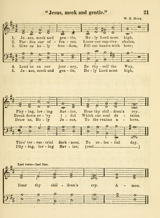 The Welcome: a book of hymns, songs and lessons for the children of the New Church (3rd ed.) page 21