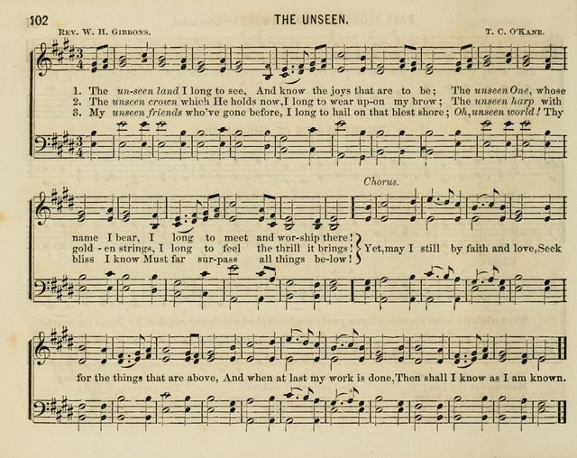 The Welcome: a collection of songs, hymns, chants, anthems and choruses,for the Sabbath school and home sircle page 102