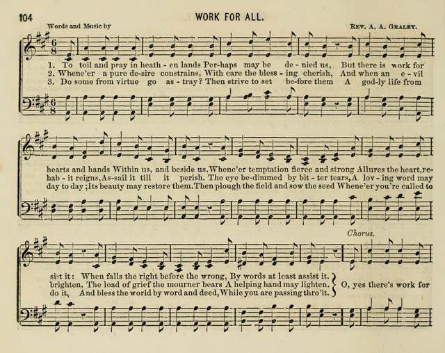 The Welcome: a collection of songs, hymns, chants, anthems and choruses,for the Sabbath school and home sircle page 104