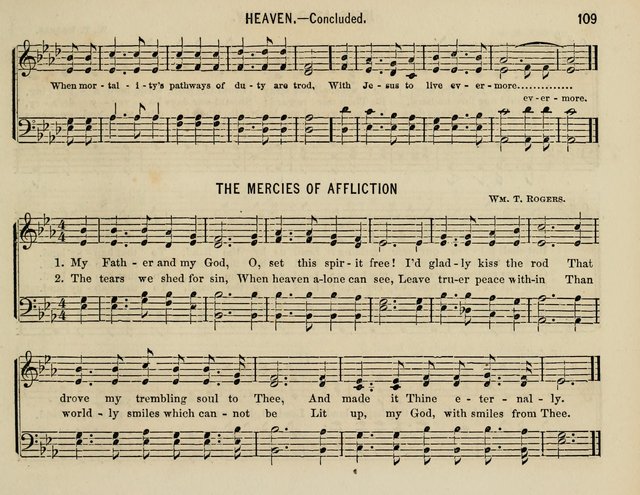 The Welcome: a collection of songs, hymns, chants, anthems and choruses,for the Sabbath school and home sircle page 109