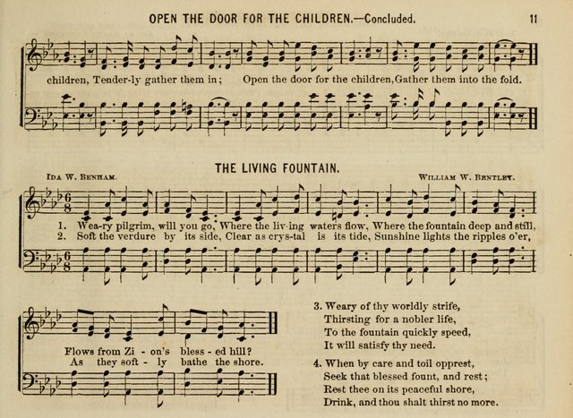 The Welcome: a collection of songs, hymns, chants, anthems and choruses,for the Sabbath school and home sircle page 11