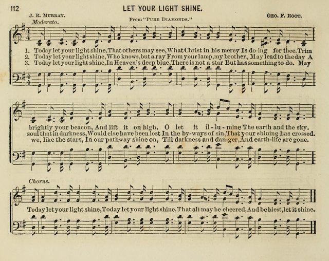 The Welcome: a collection of songs, hymns, chants, anthems and choruses,for the Sabbath school and home sircle page 112