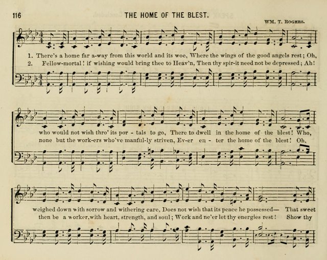 The Welcome: a collection of songs, hymns, chants, anthems and choruses,for the Sabbath school and home sircle page 116