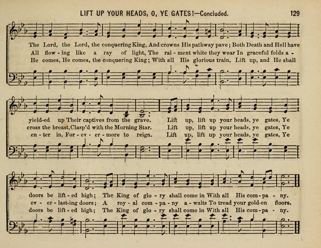 The Welcome: a collection of songs, hymns, chants, anthems and choruses,for the Sabbath school and home sircle page 129