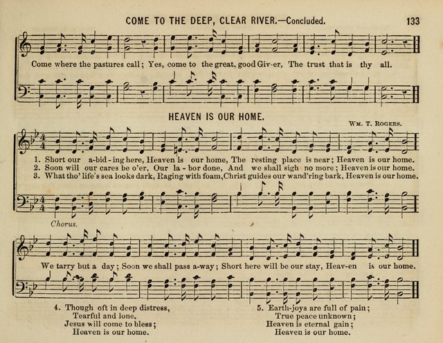 The Welcome: a collection of songs, hymns, chants, anthems and choruses,for the Sabbath school and home sircle page 133