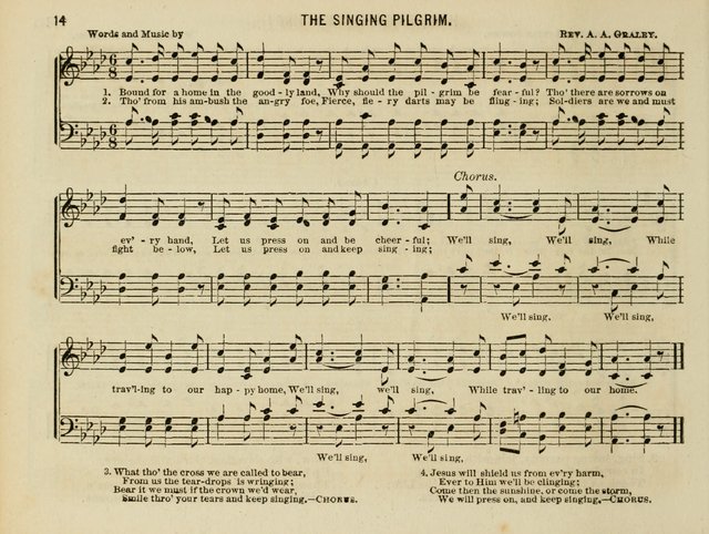 The Welcome: a collection of songs, hymns, chants, anthems and choruses,for the Sabbath school and home sircle page 14